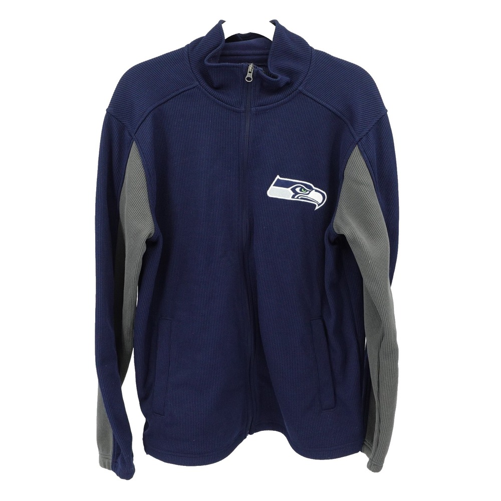 Seahawks Jacket Mens SZ M Waffle Knit Embroidered Logo NFL Seattle Football